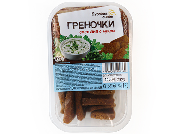 Сурские гренки Сметана с луком (100 гр) в Новошахтинске