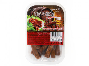 Рыцарское мясо курица: Сурские гренки Баварские колбаски (100 гр)